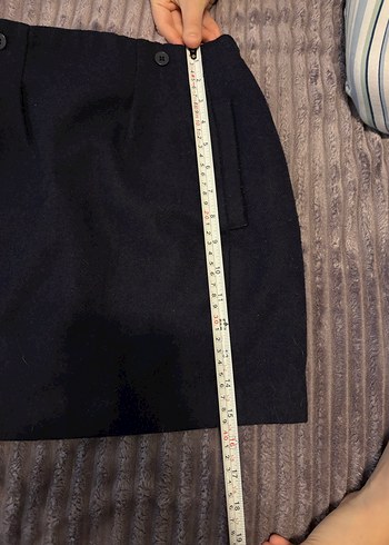 Lacivert Kaşe Kadın Etek - Görsel 7