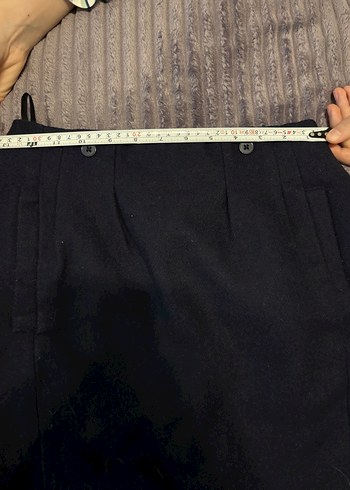 Lacivert Kaşe Kadın Etek - Görsel 6