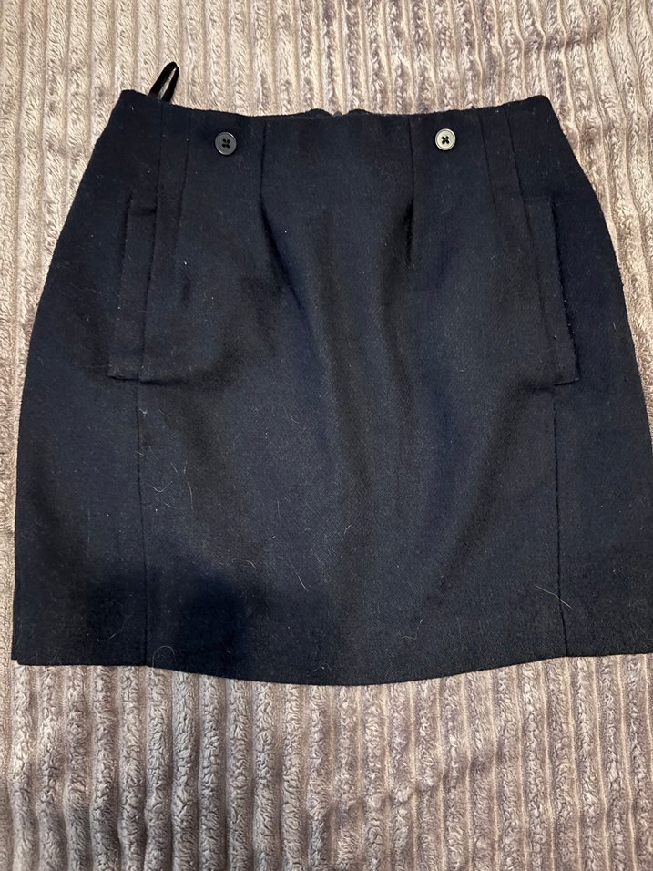 Lacivert Kaşe Kadın Etek - Görsel 2