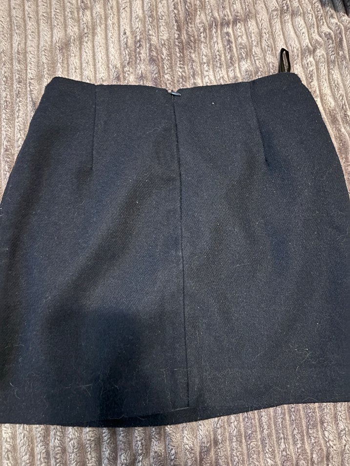 Lacivert Kaşe Kadın Etek - Görsel 4