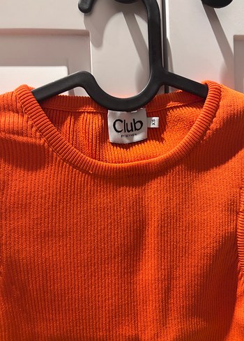 Turuncu Kadın Kolsuz Fitilli Triko Atlet - Görsel 4