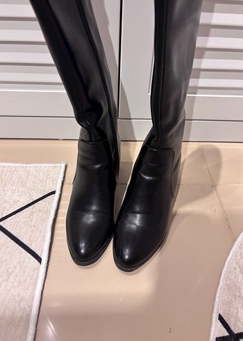 Deri Siyah Çizme - Görsel 8