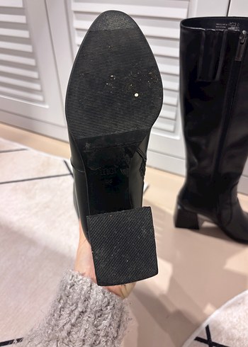 Deri Siyah Çizme - Görsel 7