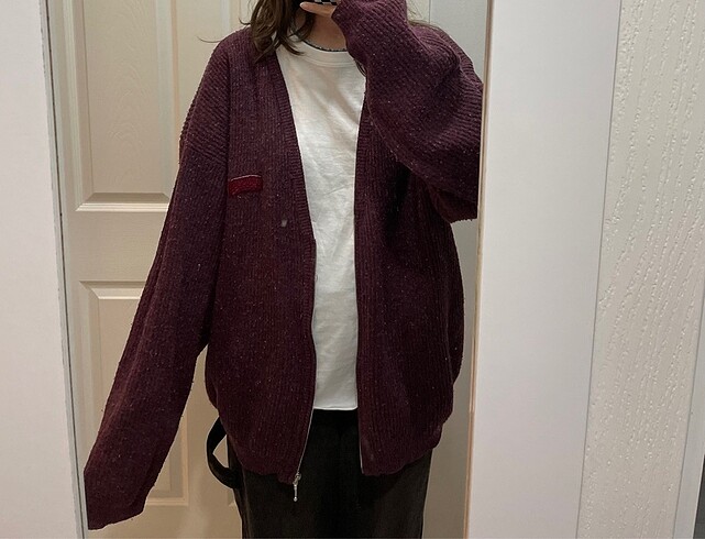 xxl Beden bordo Renk vintage hırka