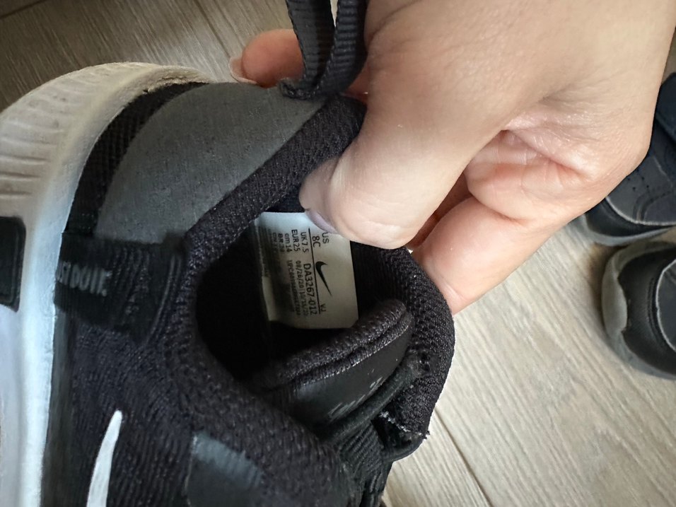 Erkek Çocuk Siyah Spor Ayakkabı Velcro - Görsel 4