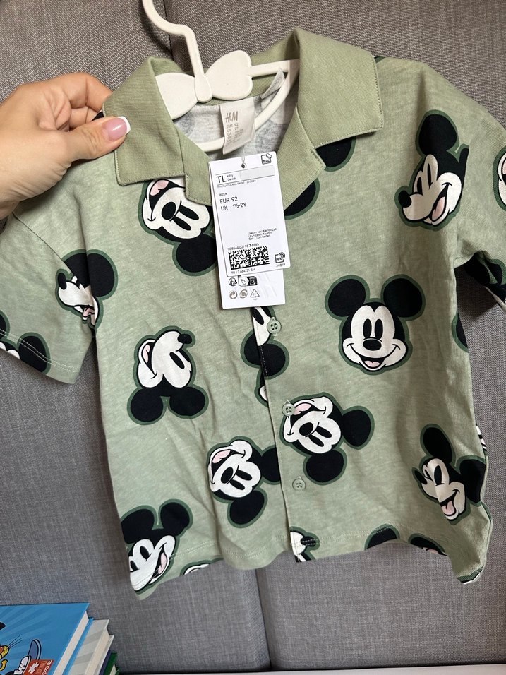 Pamuklu Mickey Baskılı Bebek Takımı - Görsel 2