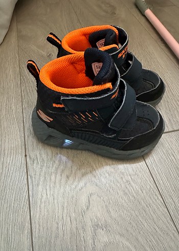 Skechers Erkek Çocuk Turuncu Velcro Spor Ayakkabı - Görsel 4