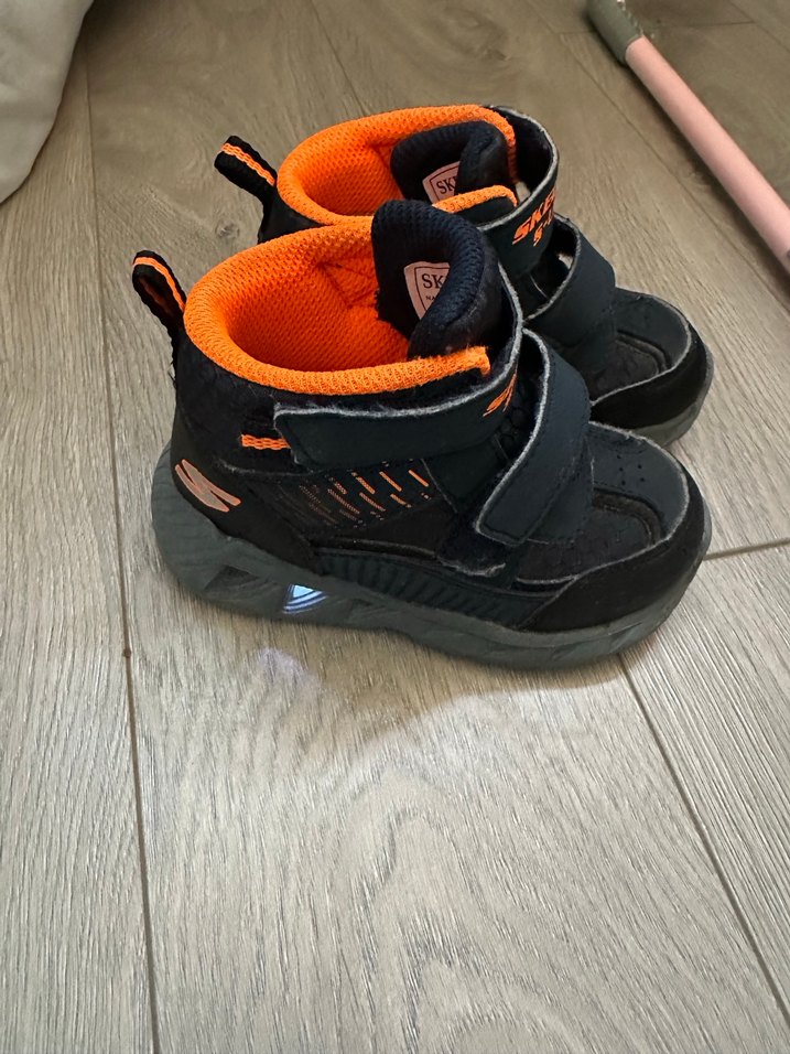 Skechers Erkek Çocuk Turuncu Velcro Spor Ayakkabı - Görsel 4