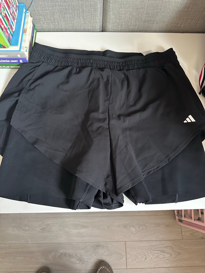 Siyah Drapeli Midi  Spor Eteği - Görsel 3