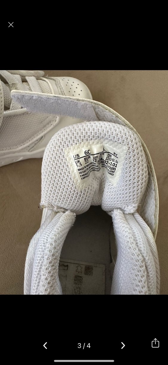 Beyaz Erkek Çocuk Sneaker Nike air jordan Bantlı - Görsel 4