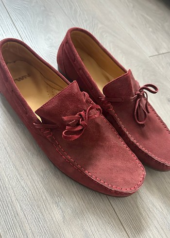 Bordo Süet Erkek Loafer Ayakkabı - Görsel 3