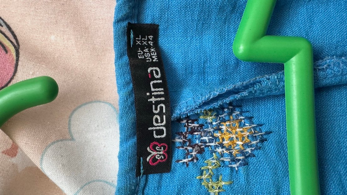 Mavi Nakışlı yarım  Kollu - Görsel 4