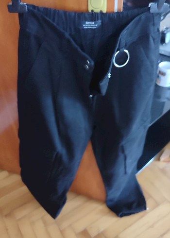 Bershka kargo siyah pantalon