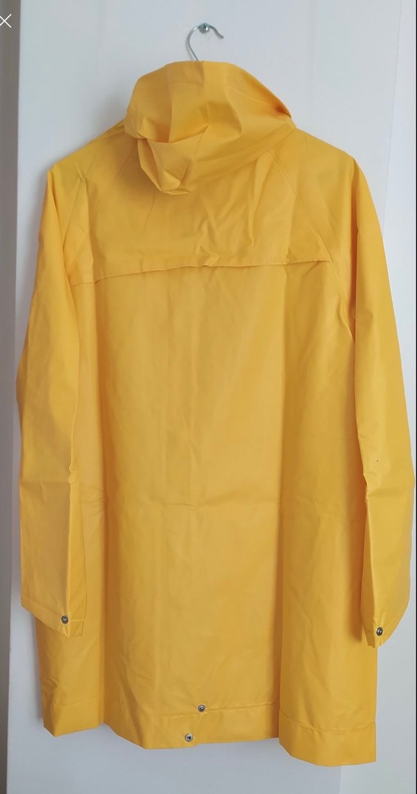 Sarı Düğmeli Midi Yağmurluk - Görsel 4