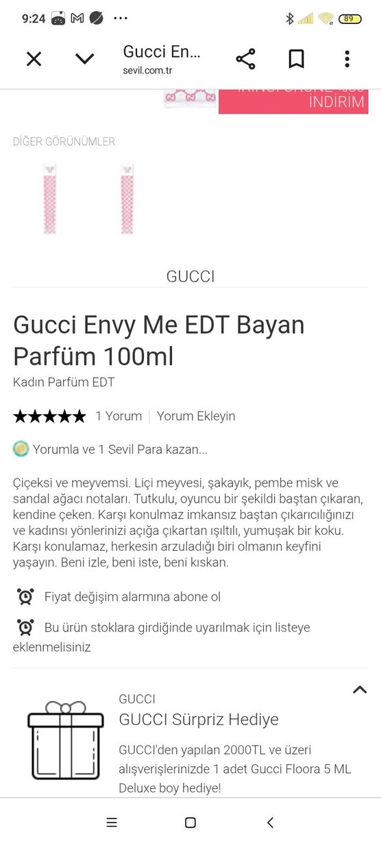 Gucci Envy Me EDT Kadın Parfüm 50ml - Görsel 3