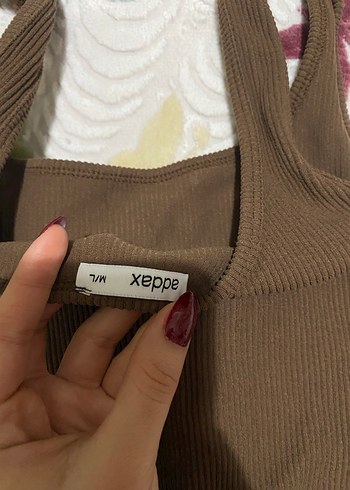 Addax Kahverengi Askılı Crop - Görsel 3