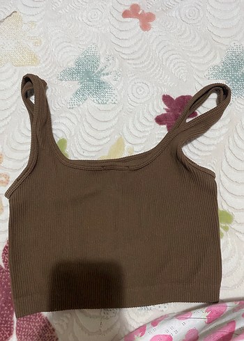 Addax Kahverengi Askılı Crop - Görsel 2