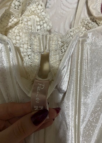 Penti Beyaz Dantelli Straplez Bustiyer - Görsel 3