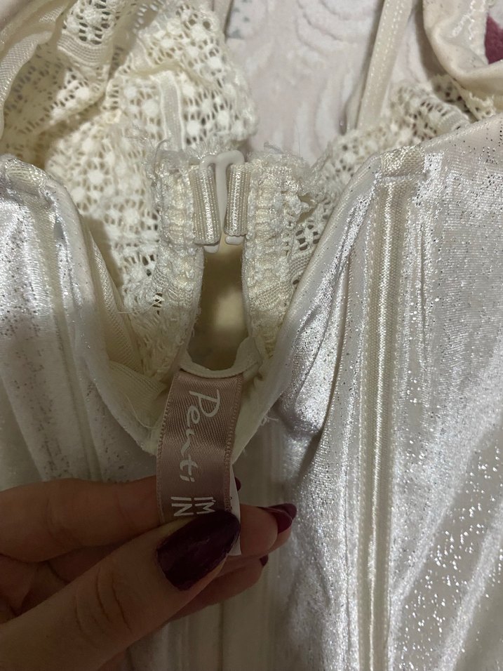 Penti Beyaz Dantelli Straplez Bustiyer - Görsel 3