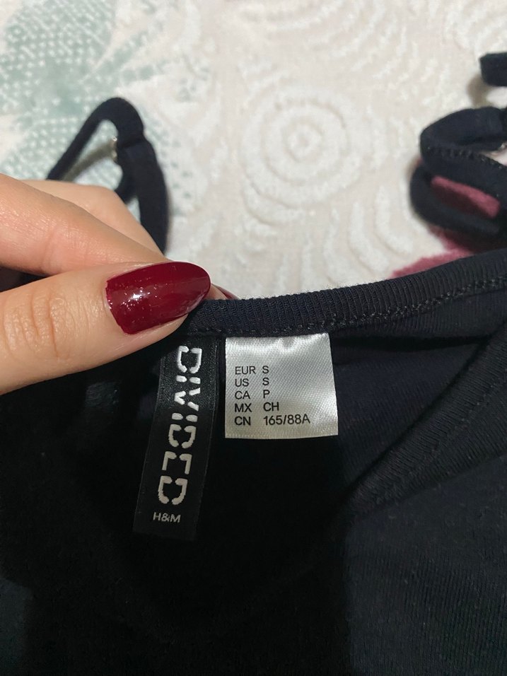 H&M Yeşil Baskılı İnce Askılı Kadın Atlet - Görsel 2