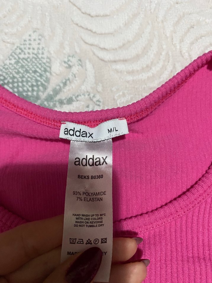 Addax Pembe Crop Top - Görsel 2