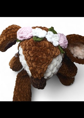 Pastel Kahverengi El Örgüsü amigurimi Geyik - Görsel 2