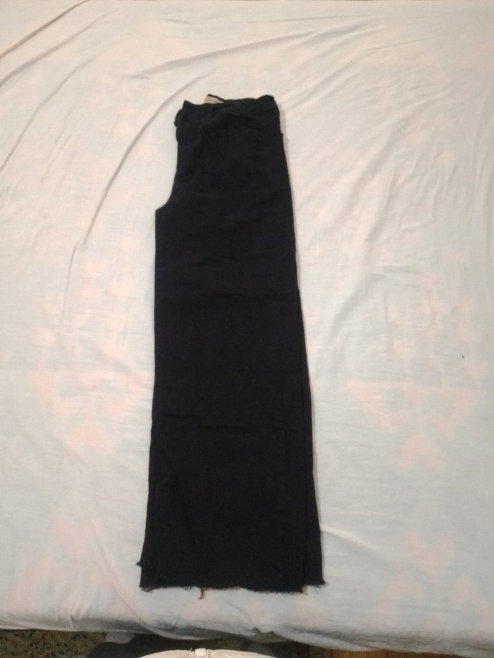 Düğmeli Siyah Kadın Denim Pantolon - Görsel 4