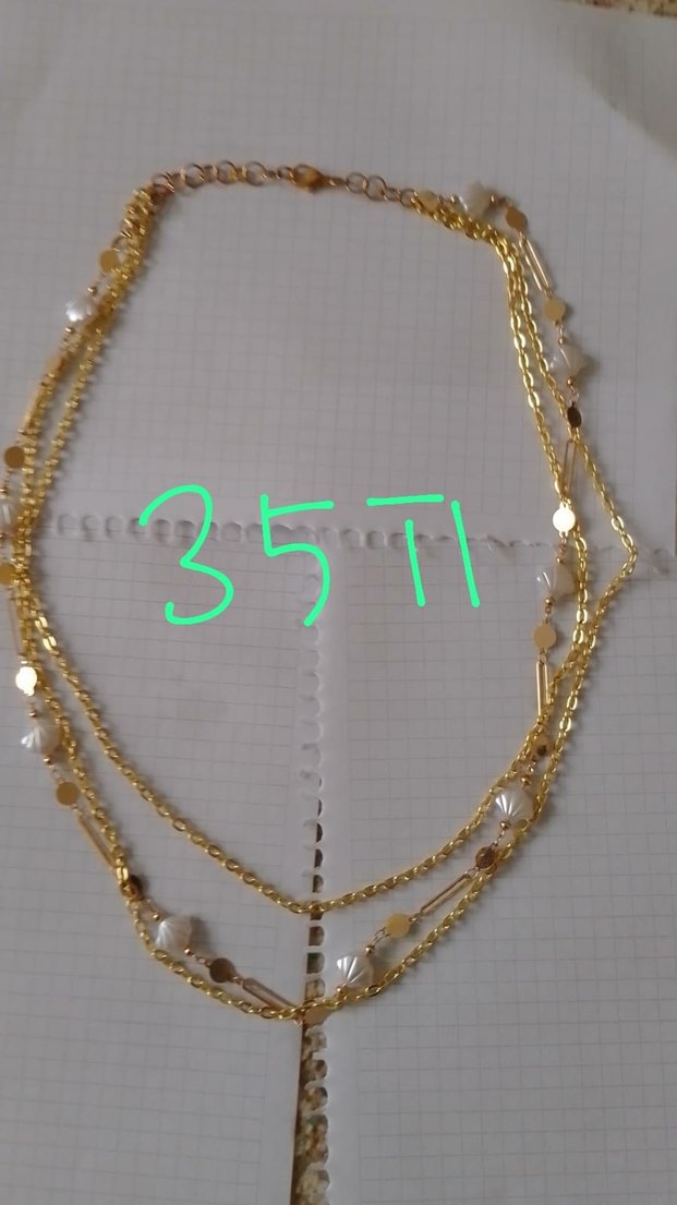 Uzun Altın Zincir Detaylı Minimalist Kadın Kolye - Görsel 5