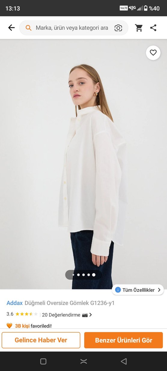 Beyaz Pamuklu Uzun Kollu Kadın Gömlek - Görsel 3