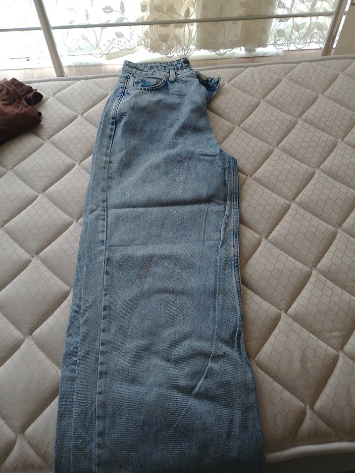 Düğmeli Loose Fit Midi Kadın Kot Pantolon - Görsel 3