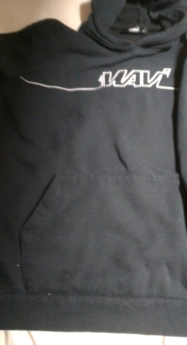 Kadın Siyah Kapüşonlu Fermuarlı Sweatshirt - Görsel 3