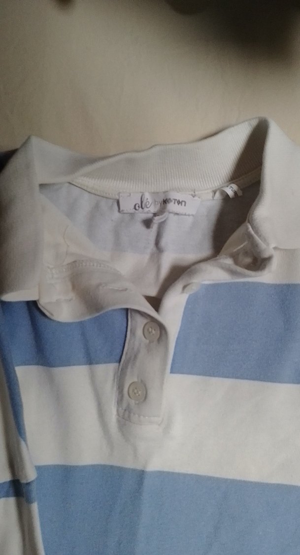 Erkek Mavi Uzun Kollu Polo Tişört - Görsel 2