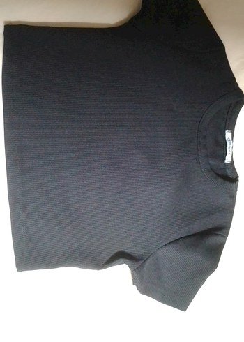 Siyah Mini Basic Kadın Tişört - Görsel 2