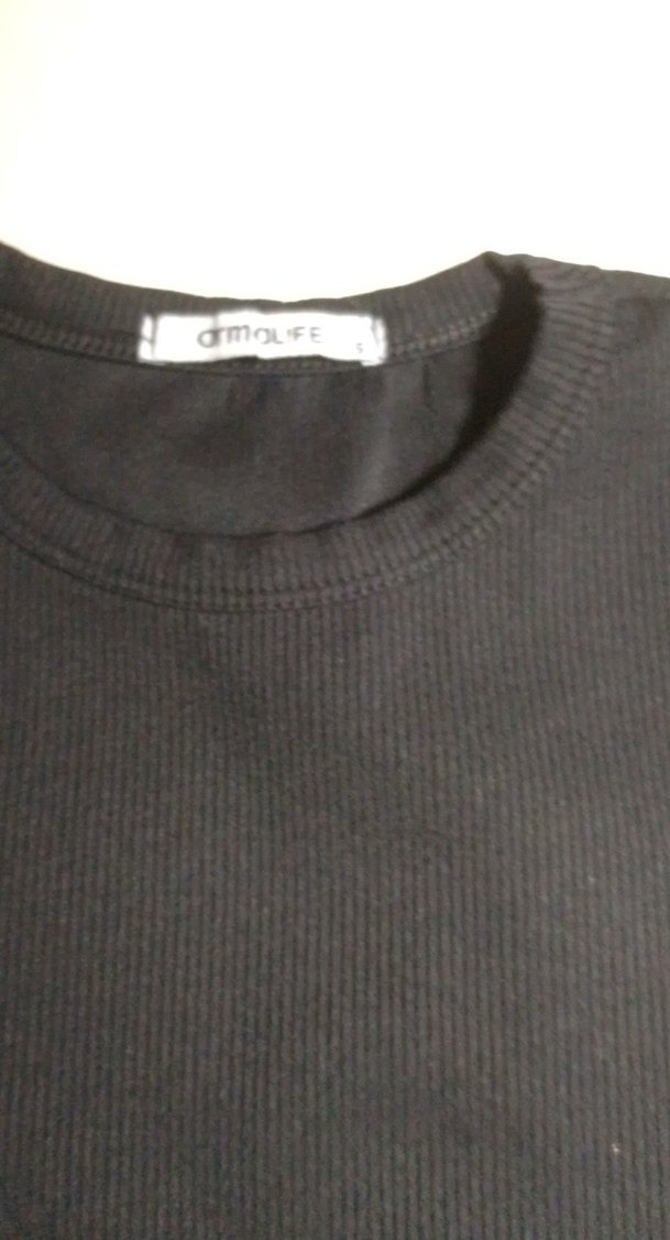 Siyah Mini Basic Kadın Tişört - Görsel 3