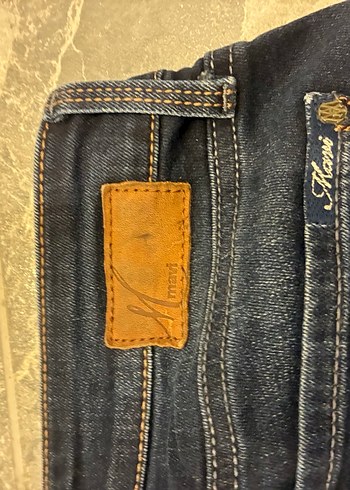 32 Beden Kadın Lacivert Denim Düşük Bel Flare Vintage Jean