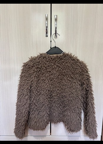 Bej Midi Uzunlukta Kürk Detaylı Kadın Mont - Görsel 4