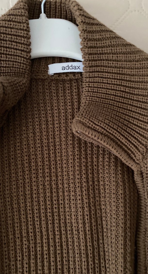 Kadın Kahverengi Örgü Hırka - Görsel 2