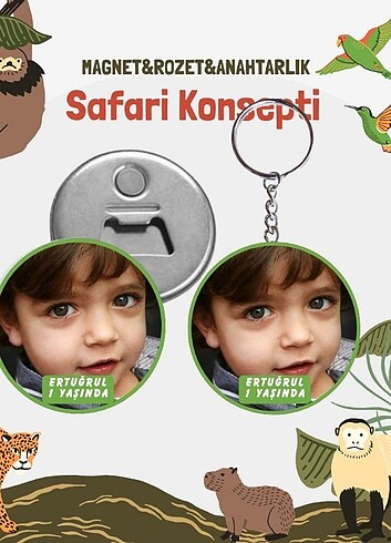 Diğer Safari Doğum Günü Konsepti Rozet