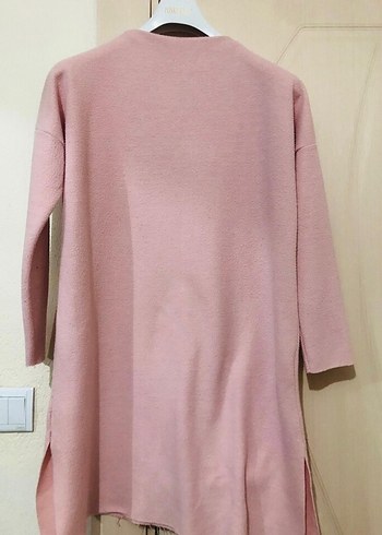 Pembe Midi Triko Elbise