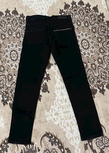 34 Beden siyah Renk Fermuarlı erkek Kot Pantolon jeans