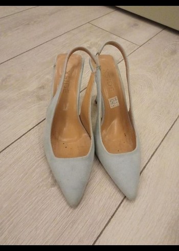 38 Beden Bebe mavisi Süet Stiletto Topuklu Kadın Ayakkabı
