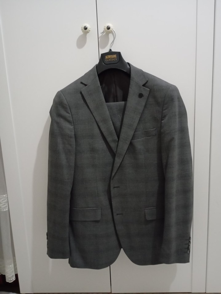 Erkek Gri altın Yıldız Takim elbise - Görsel 2