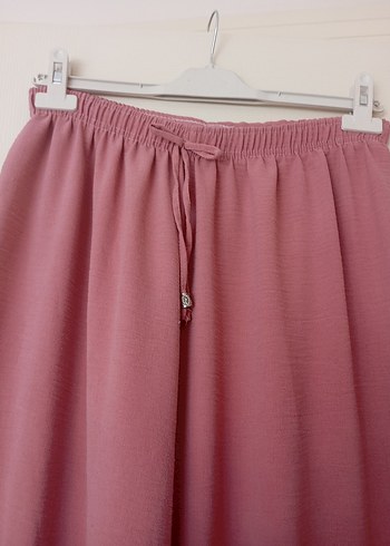 Pembe Pilili Kadın Salaş Uzun Pantolon - Görsel 4