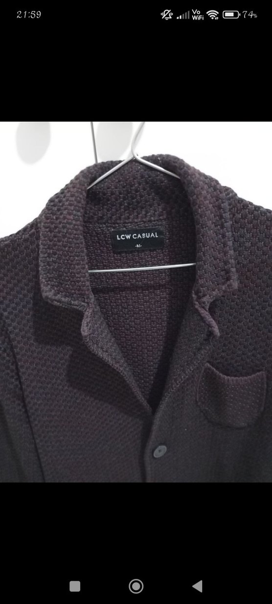 Düğmeli  Erkek Triko Ceket - Görsel 2