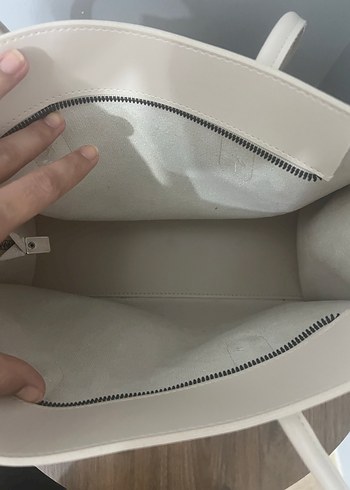 Beden beyaz Renk Beyaz Deri Minimalist Kadın Çanta