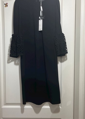 Abiye Uzun Kollu Siyah Gotik Ofis abiye