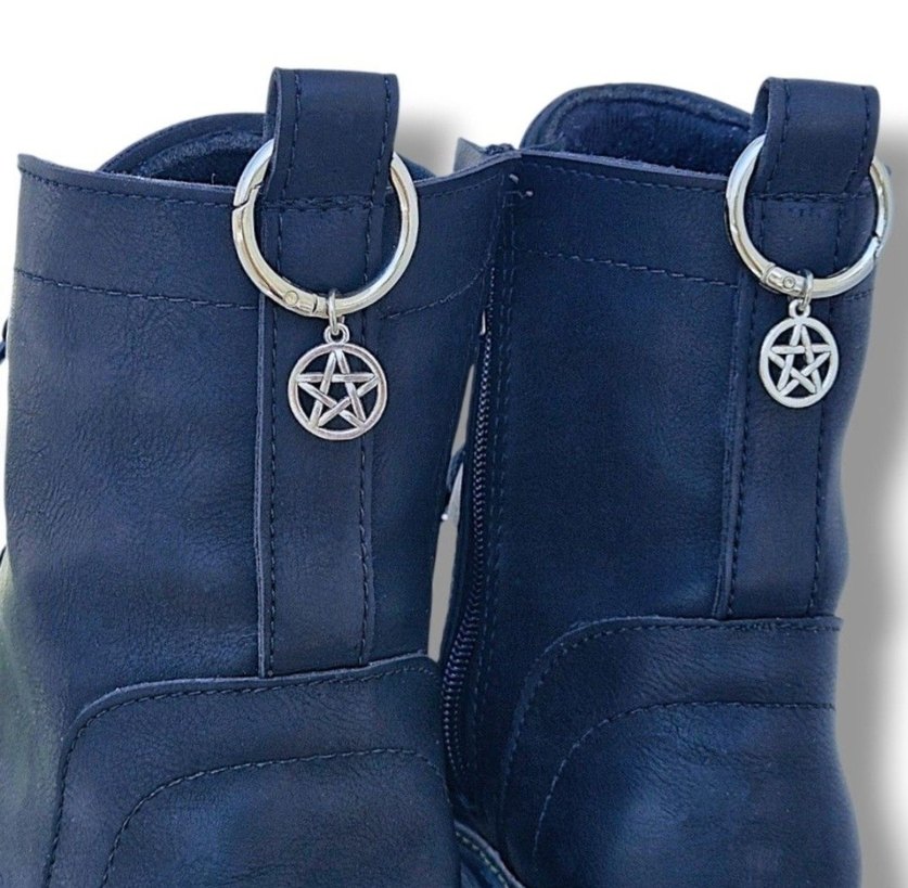 Pentagram Gotik Ayakkabı Charm Süsü - Görsel 2