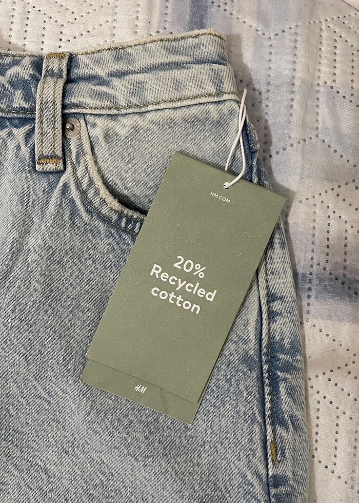 H&M yırtmaçlı kot etek - Görsel 2