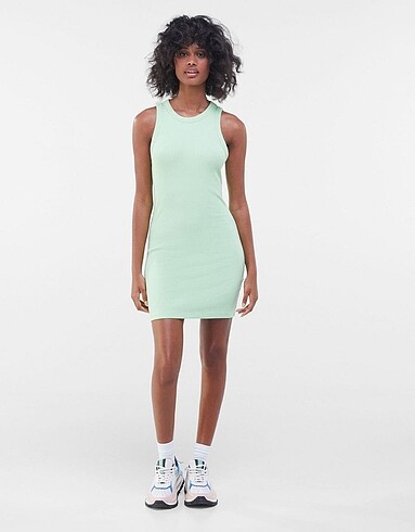 Bershka Bershka fitilli mini elbise