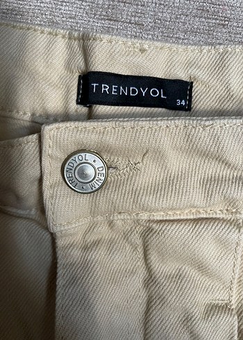 Pileli mini denim şort etek - Görsel 7